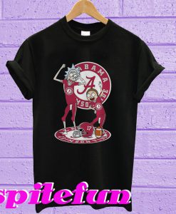 Rick and Morty Alabama Crimson Tide logo T-shirt