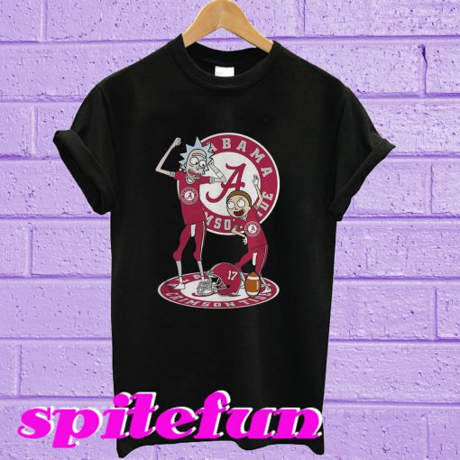 Rick and Morty Alabama Crimson Tide logo T-shirt
