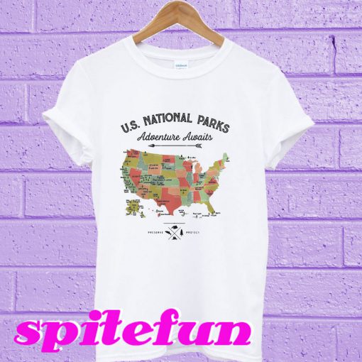 US national parks adventure awaits T-shirt
