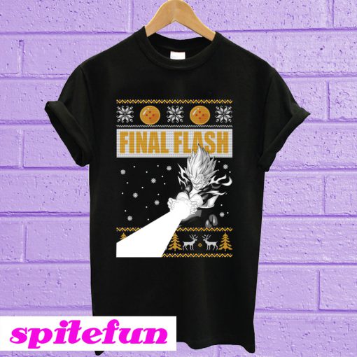 Vegeta Final Flash Christmas T-shirt