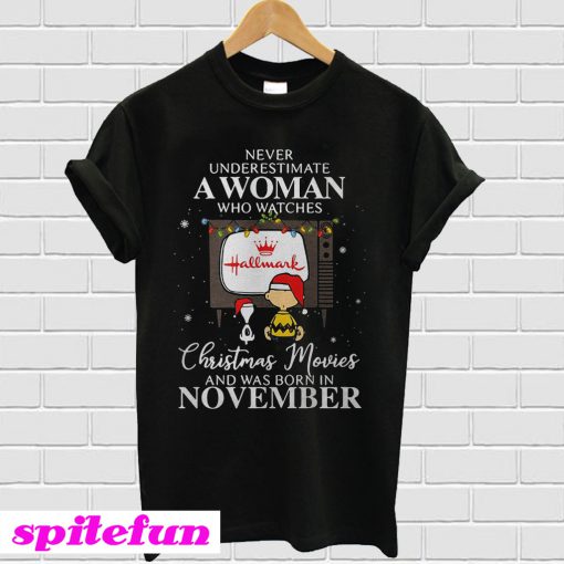 Charlie Brown and Snoopy never underestimate T-shirt