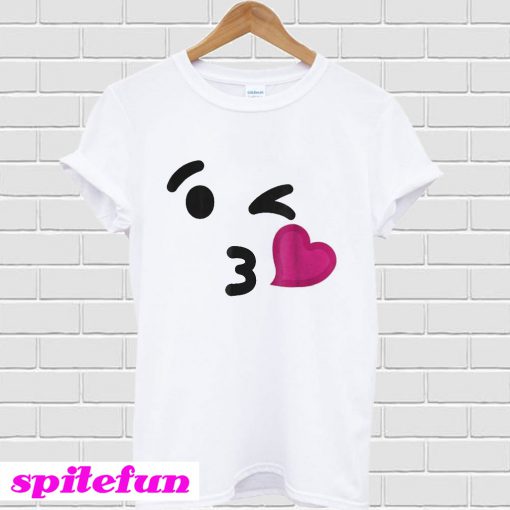 Blowing kiss emoji funny halloween costume T-Shirt