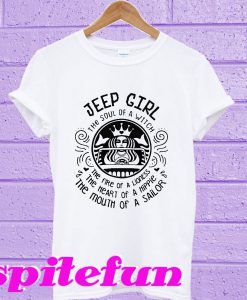Jeep girl the soul of a witch the fire of a lioness T-shirt