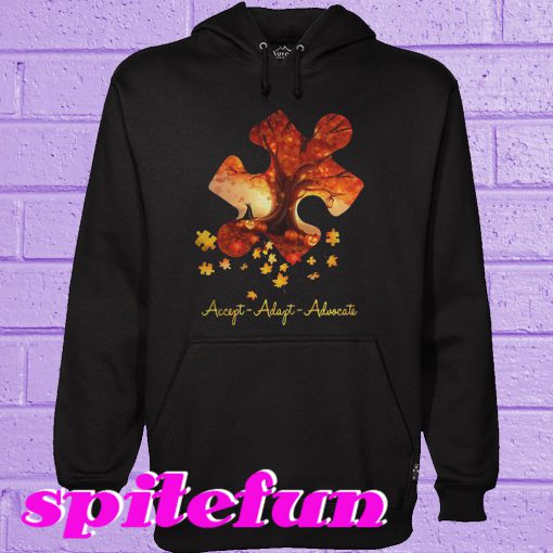 Halloween Autism Accept Adapt Advocate Hoodie