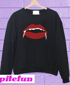 Halloween Red Lips Vampire Kiss Sweatshirt