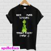 Grinch Rock Paper Scissors throat punch I win T-shirt