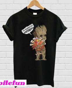 Groot Hug Turkey I'm Thankful For Vegetarians T-Shirt