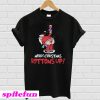 Santa Claus Wine Merry Christmas Bottoms Up T-Shirt