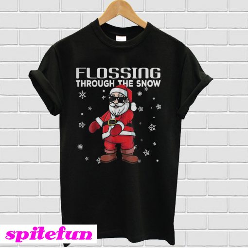Santa Flossing through the snow T-shirt