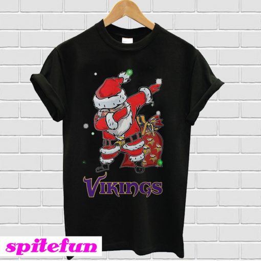 Santa Minnesota Vikings Dabbing Christmas ugly T-shirt