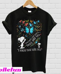 Snoopy Butterfly Sometimes I Just Look Up Smile And Say T-shirt