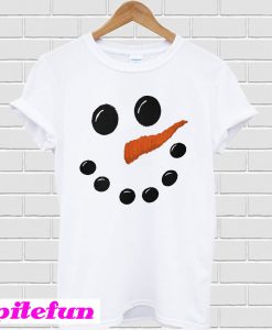 Face Snow man Christmas T-shirt