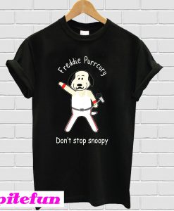 Freddie Purrcury Don't Stop Snoopy T-Shirt