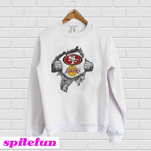 San Francisco 49ers Vs Los Angeles Lakers Inside Sweatshirt