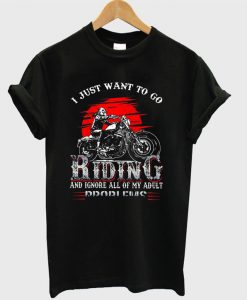 I Just Want To Go Riding And Ignore All Of My Adult Problems Bearded Man T-shirt