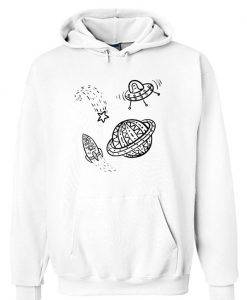 Martian Rocket Spaceship Traffic Hoodie