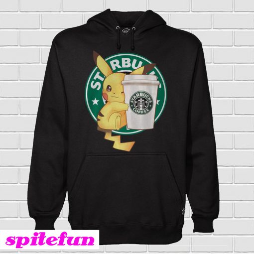 Pikachu Hugging A Starbucks Cup Hoodie