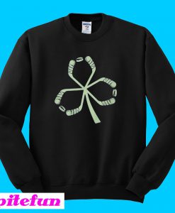 Hockey Clover st Patricks Day Sweatshirt