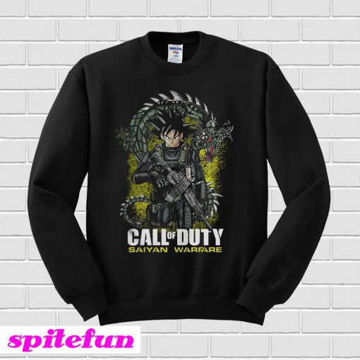 Dragon Ball Songoku Call of Duty Saiyan Warfare Sweatshirt