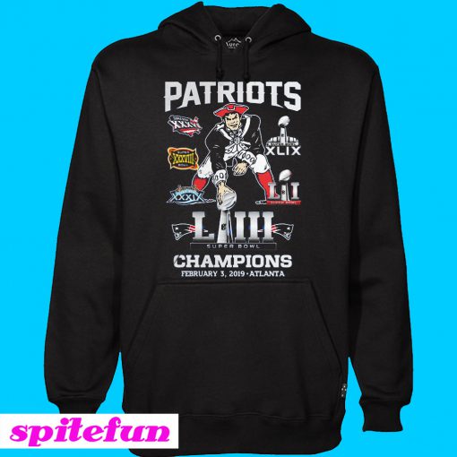 Patriots Super Bowl LIII Champions February 3 2019 Atlanta Hoodie