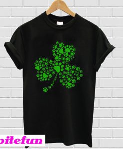 Dog Paw Shamrock St Patrick’s day T-Shirt