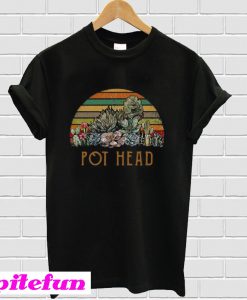 Stone lotus and Cactus Pot head retro T-Shirt