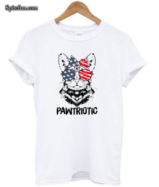 Lady Cat America Patriotic T-shirt