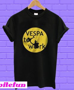 Vespa To Work Gold T-shirt