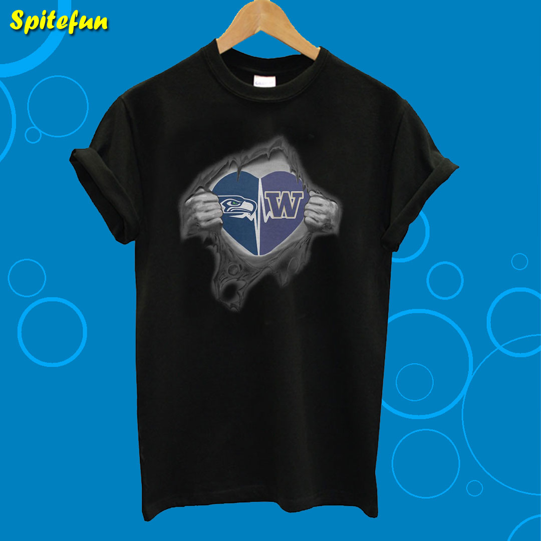 Seahawks Huskies It's In My Heart Inside Me T-Shirt