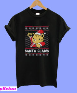 Xmas ugly sweater Cat Santa Claws T-Shirt