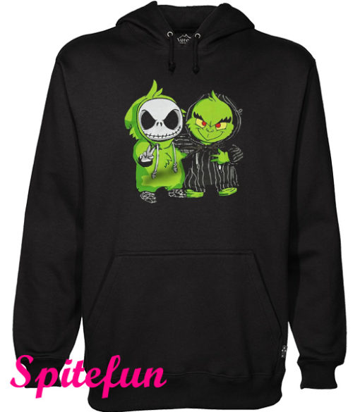 Baby Jack Skellington And Grinch Hoodie