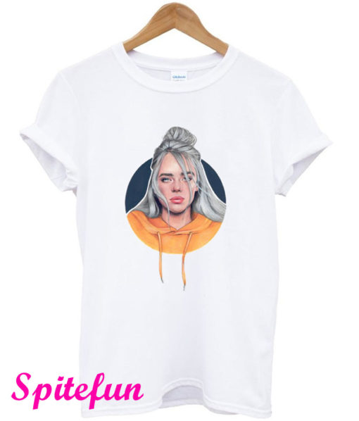 Billie Eilish With Orange Hoodie T-Shirt