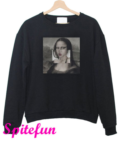 Mona Lisa Lollipop Lips Sweatshirt