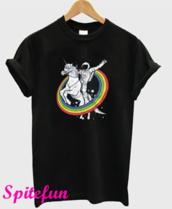 Red Unicorn Astronaut T-Shirt