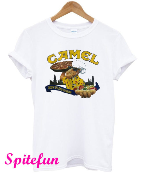 Vintage Joe Camel 1992 Chicago Pizza Hot Dog Single Stitch Pocket T-Shirt