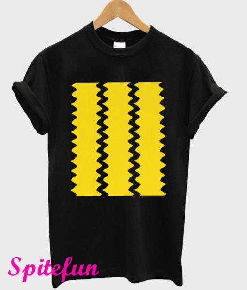 Yellow Shirt With Black Zig Zag T-Shirt