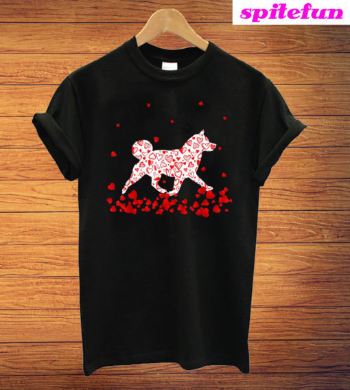 Funny Shiba Inu Valentines Day Dog Dad Dog Mom T-Shirt