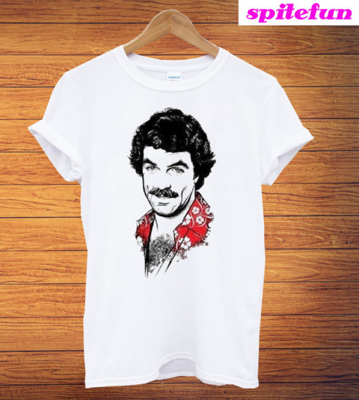 Magnum Tom Selleck Higgins Island Hoppers Hawaii 80s T-Shirt