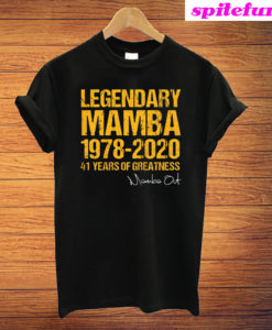 Mamba Out 1978 2020 41 Years Of Greatness T-Shirt