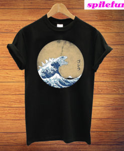 The Great Wave Off Kanagawa Godzilla T-Shirt