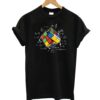 Rubik Cube Retro Vintage Colorful Cube Game Math T-Shirt