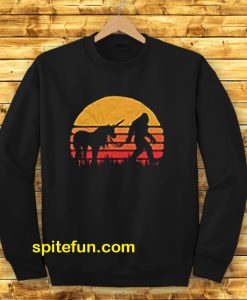 Funny Bigfoot Sasquatch & Unicorn Sweatshirt