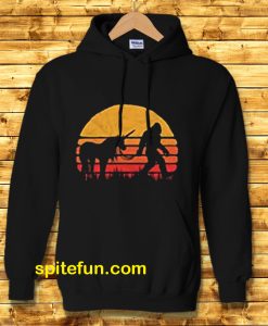 Funny Bigfoot Sasquatch & Unicorn hoodie