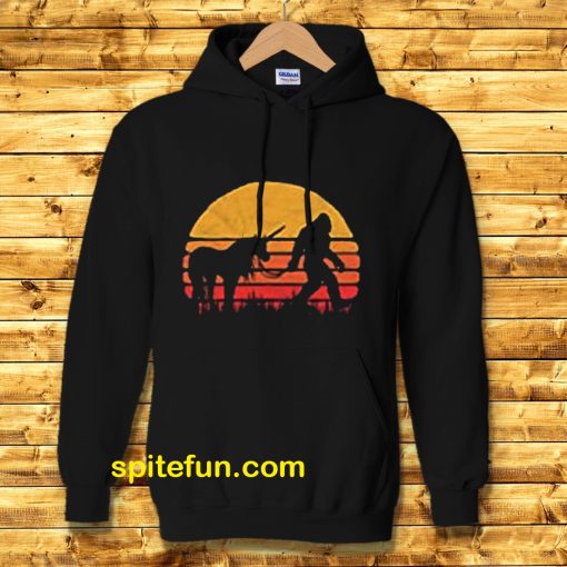 Funny Bigfoot Sasquatch & Unicorn hoodie