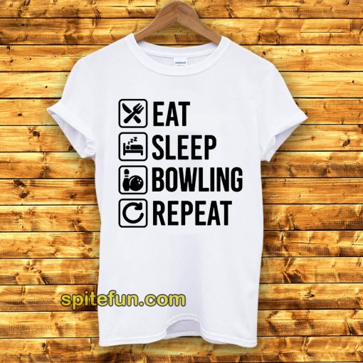Eat Sleep Bowlinger Repeat Husband T-Shirt