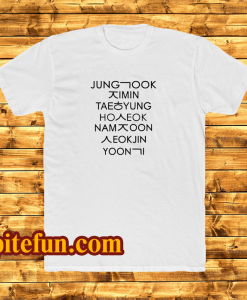 Jung kook and friend bts t-shirt