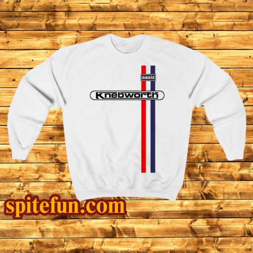 Oasis knebworth tour pin about oasis band sweatshirt