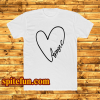 White heart t-shirt