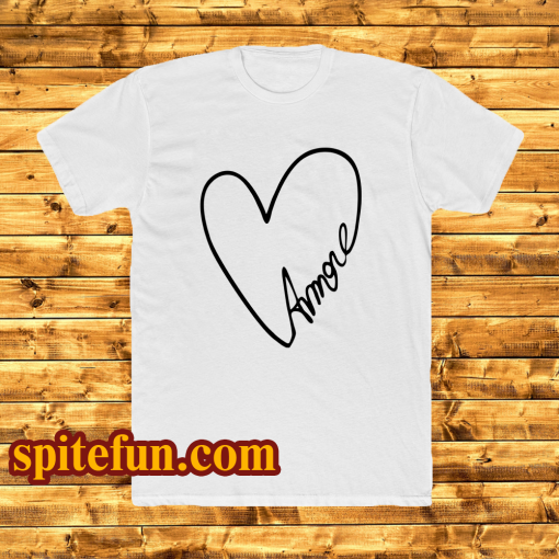White heart t-shirt