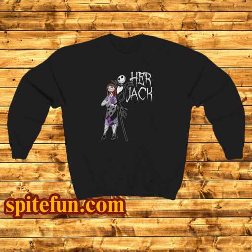Nightmare Before Christmas Her Jack His Sally Couples Adult Sweatshirt